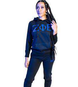 Zeta phi Beta sorority 1920ของผู้หญิงชุดวอร์มผ้าฟลีซสีขาวมีตัวอักษรกรีกชุดวอร์มปักลาย - Product Image 2