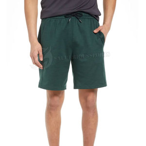 Shorts décontractés d'été pour homme, vert foncé, style urbain, uni, de haute qualité, écologiques, séchage rapide, respirants, vêtements tendance pour - Product Image 1