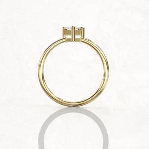 Anillo Baguette exclusivo, anillo de compromiso Baguette de moissanita de 1 quilate, joyería fina chapada en oro de 10 quilates, sitios de proveedores de anillos de moda - Product Image 2