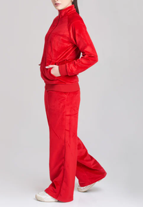 Ensemble de survêtement sport en velours personnalisé pour femmes avec fermeture éclair, col montant, sweat-shirt à capuche, séchage rapide, respirant, 2 pièces, shorts - Product Image 2