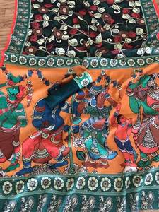 Saree bleu marine avec fleur rose pour tenue de fête pour femme indienne Saree bleu floral prêt à porter Saree bleu avec fleur blanche - Product Image 2