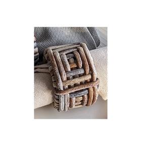 Vente en gros pas cher Anneau de serviette en rotin avec strass boucle de serviette pour décor de serviette de mariage - Product Image 1