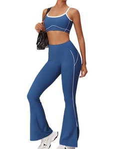 Nouvel arrivage de vêtements de sport Ensemble de yoga pour femmes Ensemble de yoga pour femmes de qualité supérieure Ensemble de yoga pour femmes Ensemble de yoga pour femmes Legging évasé Soutien-gorge sans manches - Product Image 5