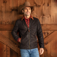 Chaqueta Personalizable de Piel de Oveja Encerada Marrón Oscuro, Gamuza Genuina de Primera Calidad, Impermeable, Calefactable, Transpirable, con Cuello Camisero y Botones