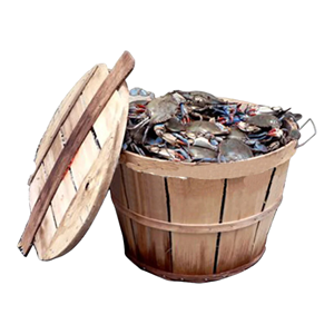 Nouveaux paniers ronds de crabe de boisseau en bois avec couvercle pour le stockage de fruits de mer durables et écologiques fabriqués à la main au Vietnam - Product Image 2