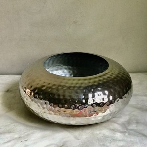 Cuenco grande de níquel y Metal de alta calidad, decoración para el hogar, redondo, plateado - Product Image 2