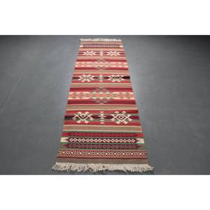 Turkish <b>Runner</b> Rug, 2.6x8 ft Vintage Rug, <b>Red</b> Wool Rug - Product Image 5