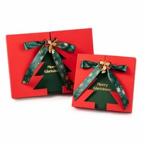 Boîte d'emballage populaire de luxe simple et créative en carton recyclable pour Noël, boîte cadeau de Noël, design gratuit, logo personnalisable
