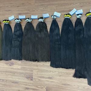 Extensiones de cabello a granel de color negro natural Paquetes de cabello crudo 26 pulgadas Extensiones de cabello humano Trama - Product Image 2