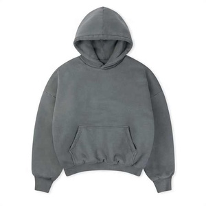 Sudadera con capucha de gran tamaño de algodón pesado para hombre, suéter sin cordón, logotipo personalizado impreso, Technics, Polar térmico, sudaderas con capucha para hombre - Product Image 1