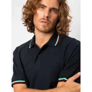 Camiseta Polo Tricolor Personalizada de Italia, Producto Promocional - Product Image 2