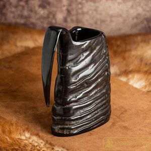 Rustic Horn Beer <b>Mug</b> Great <b>for</b> Medieval Parties Traditional Horn Tankard Viking <b>Mug</b> Tankard Great Gift <b>for</b> <b>Men</b> - Product Image 3