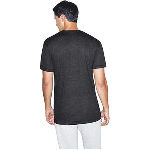 เสื้อยืดผ้าฝ้ายแขนสั้นสำหรับผู้ชายเสื้อยืดสีดำปักโลโก้แบรนด์ตามสั่ง100% ขายดีที่สุด - Product Image 2