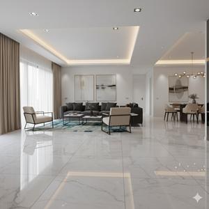 Luxury White <b>Marble</b> Polished Slabs Modern Eco-Friendly Dining Commercial Space Flooring Interior Wall Decor Tile - Product Image 2