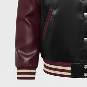 Vestes universitaires en gros, sur mesure, unisexes, en molleton, satin, bomber, baseball, manches en cuir, pour enfants, hommes et femmes - Product Image 3