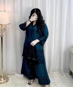 DESIGNER CHINON SOIE BRODERIE SÉQUENCE TRAVAIL TOP PALAZZO AVEC DUPATTA MARIAGE VÊTEMENTS PRIX DE GROS VÊTEMENT ETHNIQUE BLANC - Product Image 5