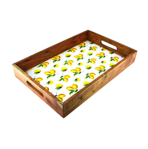 Plateau de nourriture au design attrayant avec finition imprimée et émaillée de haute qualité Plateau de rangement de fruits au design à la mode meilleure vente - Product Image 1