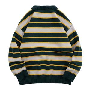 Nouveau 100% laine respirant hommes chandails hiver pull ample couleur unie col rond à manches longues chandails tricotés personnalisés - Product Image 5