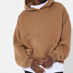 ¡100% algodón personalizado Logo Drop Shoulder Hoodie mejor calidad Casual sólido patrón ropa de invierno con capucha crea tu propia idea! - Product Image 5