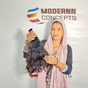 Extensiones de cabello indio a granel Natural 100% suministradas por el proveedor, cutícula virgen cruda alineada, sin procesamiento químico, onda Afro de 8 pulgadas - Product Image 4