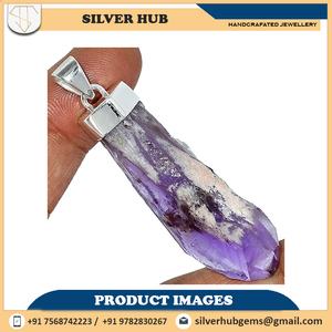 Amethyst Uruguay Gemstone 925 Solid Gemstone 925 Sterling Silver Handmade Pendant Fashion Pendant for Women Bulk Supplier - Product Image 4