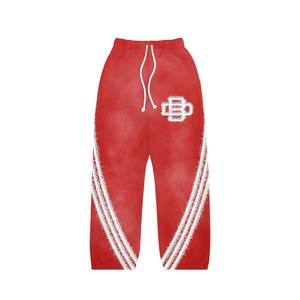 Custom Acid Washed Distressed Embroidery Logo Design Solid <b>Plain</b> Color <b>Tracksuits</b> for Men's Custom Logo Printed <b>Tracksuits</b> - Product Image 3