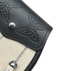 Robe écossaise noire avec sporran, sac de qualité supérieure, robe écossaise des Highlands, design personnalisé, sacs à sporran, prix de vente en gros 2026 - Product Image 5