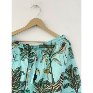 ชุดนอนสุดโรแมนติกผ้าฝ้ายสำหรับ100% ชุดนอนอินเดียพิมพ์ลายสัตว์ชุดนอนขนาดใหญ่พิเศษระบายอากาศได้ดี - Product Image 4