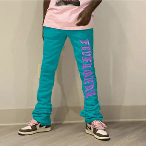 Casual Wear Running Fitness Wear Flare Sweatpants Loose Fit Men Flare Sweatpants With <b>Screen</b> Printed Logo Design - Product Image 2