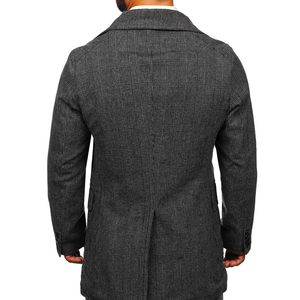 Abrigo de moda para hombre-Abrigo de invierno cálido y elegante para hombre, chaqueta gruesa y suave con cuello de solapa/transpirable - Product Image 2