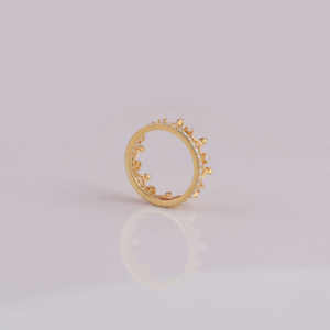 Personalizable 18KT Chapado en oro rosa Lab Grown Diamond Crown Wedding Band Estilo de moda Joyería de compromiso Anillos de moda - Product Image 5