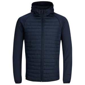 Men's <b>Thin</b> Winter <b>Puffer</b> <b>Jacket</b> Long Sleeve Hooded Collar Customised Logo on Front High Street Style Wholesale Available - Product Image 4