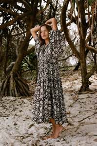 Vestido Maxi Bohemio Vintage Ecológico de Verano, Tejido a Mano, Cintura Natural, Antiarrugas, Transpirable, de Algodón - Product Image 3