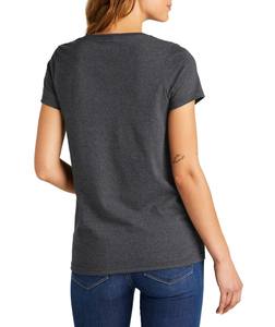 Camiseta de yoga en blanco de gran tamaño de verano al por mayor, camiseta lisa recortada para mujer, Camiseta de algodón de alta calidad con cuello en V - Product Image 4