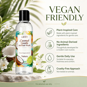 <span class=keywords><strong>Gel</strong></span> <span class=keywords><strong>Douche</strong></span> <span class=keywords><strong>Intime</strong></span> Vegan Coco Nettoyant Doux Quotidien Sans Sulfates Faible pH Soin Vaginal - Product Image 4