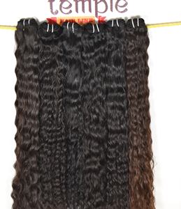 Paquete virgen de templo vietnamita que no procesa ninguna máquina alineada con cutícula al por mayor extensiones de cabello humano de onda profunda de doble trama - Product Image 4