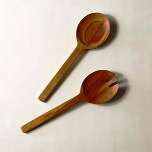 Brown Natural Wood <b>Salad</b> <b>Servers</b> Set of Handmade Wooden <b>Salad</b> <b>Server</b> Spoons Forks Utensils Kitchen Spoon Gift Made in India - Product Image 2