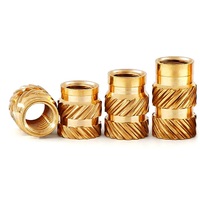 OEM Custom Brass Threaded Inserts M3 M4 M6 Metric Knurled Inserts for Plastic Injection Molding