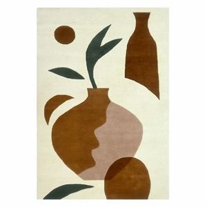 Premium 100% alfombras de diseño moderno hechas a mano de lana nuevos conjuntos de patrones abstractos personalizables Algodón hecho a mano de alta calidad - Product Image 3