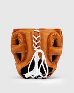 Protección de entrenamiento de boxeo profesional Protector de cabeza Cuero genuino Protector de cabeza de boxeo de media cara personalizado. - Product Image 3