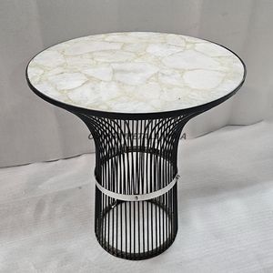 Mesa de centro minimalista única de mármol nube, centro de mesa travertino de baja altura para zonas de estar modernas y elegantes - Product Image 3