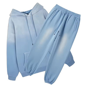 2024 vente chaude Pakistan fabricants professionnels de haute qualité HeavyFleece400Gsm léger lavage à l'acide unisexe jogging costume - Product Image 3