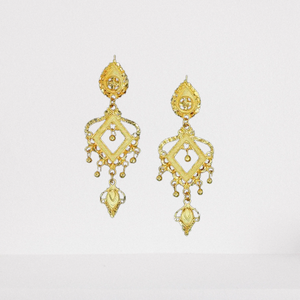 Pendiente de diseñador chapado en oro para mujer, nuevo pendiente antiguo indio, pendiente de moda, joyería de regalo de estilo Artificial de Oriente Medio - Product Image 1