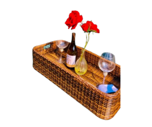 Exportador Bandeja decorativa Plástico Bali Bandeja de desayuno flotante Bandeja de ratán rinkwoven flotante - Product Image 2