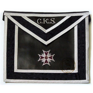 Tablier maçonnique 28e degré Tablier Regalia Rite écossais en couleurs personnalisées à vendre | Accessoires Regalia de haute qualité - Product Image 2