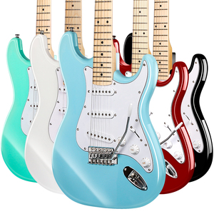 OEM ST logotipo personalizado <span class=keywords><strong>guitarra</strong></span> electrica proveedor DIY kit 6 cuerdas personalizado tilo promocional <span class=keywords><strong>guitarra</strong></span> eléctrica - Product Image 1