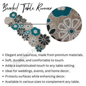 ผ้าปูโต๊ะผ้าคอตตอนปักลายหลากสีสดใสตกแต่งด้วยลูกปัดแบบทันสมัยสำหรับงานรื่นเริงและให้เป็นของขวัญ - Product Image 4