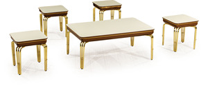 Table basse en métal Rosse, MDF durable + métal, design moderne contemporain antique, décoratif, montage facile pour la maison - Product Image 2