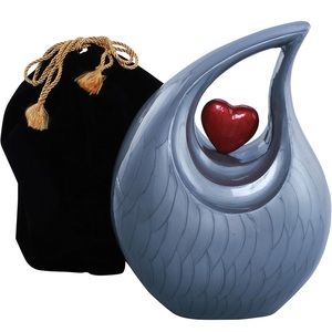 Heart of Love Urnas de cremación para adultos para cenizas humanas (Gris, Adulto) - Product Image 3