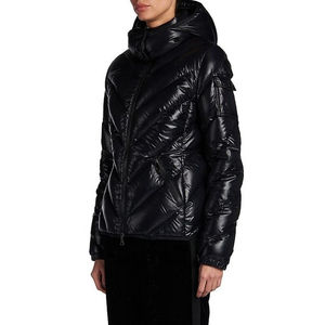 Blouson matelassé noir de haute qualité pour homme, pour temps froid, col montant avec logo frontal, manteau d'hiver pour homme, OEM disponible - Product Image 3